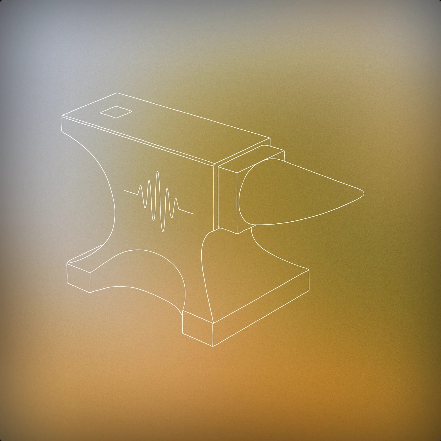 Cover of A large, solid anvil with a single, bold soundwave etched into its side for Strong voice library