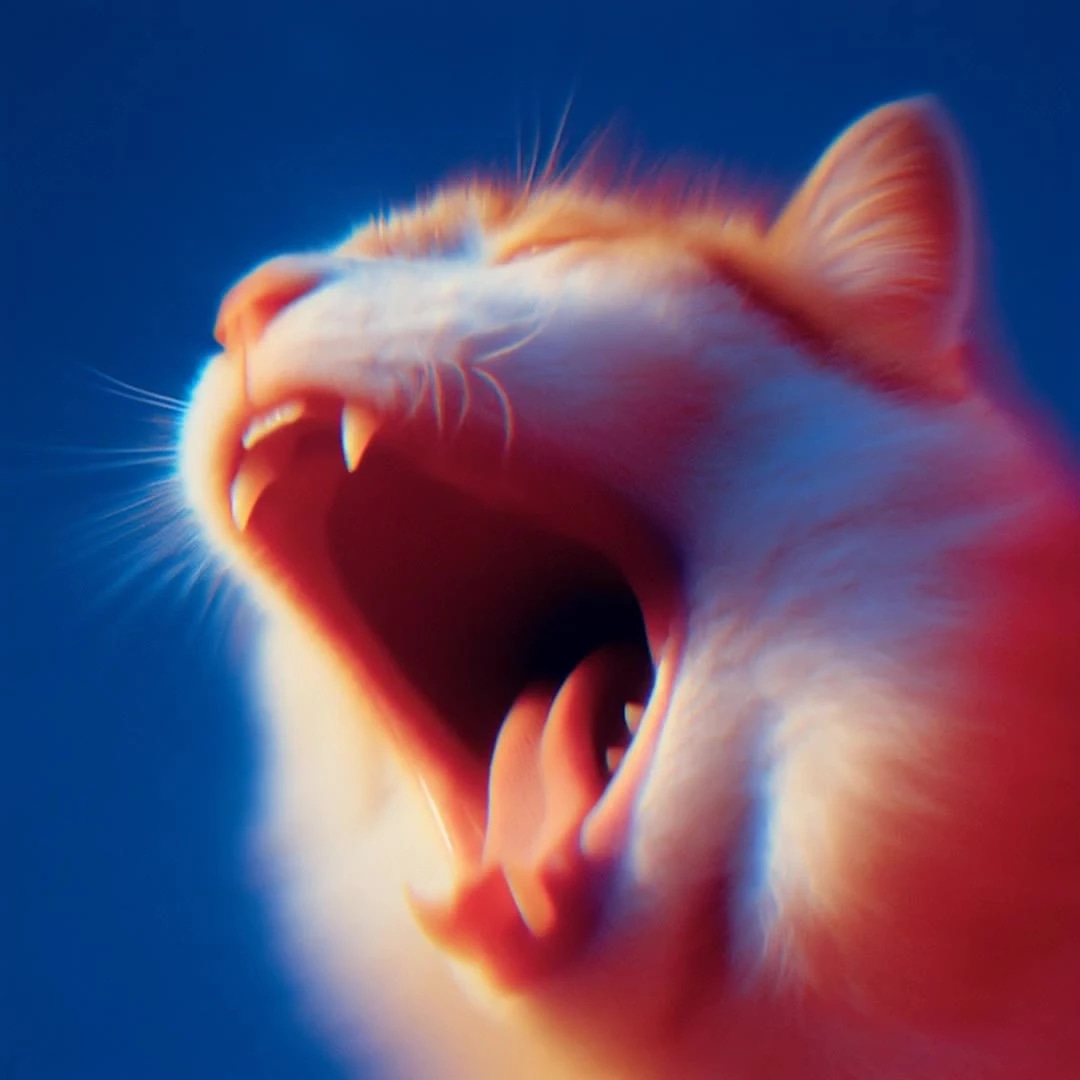 Big cat, small meow